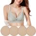 SHAFUFU 4 Pack Reusable Organic Oil Breast Pads | Leak-Proof & Washable Soft Compress for Women | Perfect for Relaxation (Castor Oil Not Included - Buy Online on SooperMarket.com