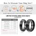JEROOT Titanium Magnetic Rings for Men Women | Step Edge Sleek Design | 2 Strong Magnets | Black 5mm V 1/2 | 3500 Gauss | Jewelry Gift Box - Buy Online on SooperMarket.com
