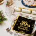 40 Black Napkins for 30th Birthday | Gold Paper Party Napkins 33x33cm | Elegant Decoration for Men Women & Girls - Buy Online on SooperMarket.com