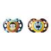 Tommee Tippee Fun Style Pacifiers Symmetrical Design BPA-Free Silicone Binkies 18-36m 2 Count Colors and Designs Vary
