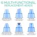 VOYOR Blackhead Remover Pore Vacuum - Electric Face Cleaner with 6 Suction Heads for Acne and Whitehead Removal - Buy Online on SooperMarket.com