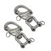 NRC&XRC Pair Jaw Swivel Snap Shackle 316 Stainless Steel for Sailboat Spinnaker Halyard &Diving 2-3/4"