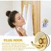 Yajexun Connector Holder - Drill-Free Toothbrush Holder & Cable Hook Organizer - Self-Adhesive Transparent Brown Key Towel & Razor Hook for Kitchen & Bathroom - Buy Online on SooperMarket.com