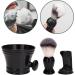 Magidal Cleaning Bowl & Razor Brush Set - Premium Hairdressing Tool | Gift Set with Nylon Bristles & Shaving Soap Mug - Perfect for Salons & On-the-Go Use | Black - Buy Online on SooperMarket.com