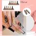 Black Marble French Tip Press On Nails Long with Gold Foil - 24Pcs - Buy Online on SooperMarket.com