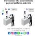 Popl XL NFC Smart Business Card Sticker | Share Contact Info & Social Media Instantly | iPhone & Android Compatible | NFC Tap & QR Scan | White - Buy Online on SooperMarket.com