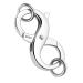 Double Opening Lobster clasp-925 Sterling Silver Necklace Clip Shortener Charm Clasp with Closed Jump Rings for Necklaces Bracelet Or Jewelry Making, Made in Italy. 1 Pieces Silver 11mm*5mm(0.43*0.19in)