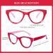 Fashion Oversized Cat Eye Blue Light Blocking Reading Glasses for Women - Red 2.75 - Buy Online on SooperMarket.com