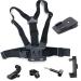 Jamuil's chest strange and backpack shoulder strap holder with cell phone clip action camera accessories compatible with GoPro dji Osmo Insta360 compatible with iPhone 15 13 12
