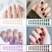 EBANKU 960 Colorful Short False Nails Full Cover Coffin Press on Nails Set with Nail File and Stick - Natural Fake Nails for Women Girls - Buy Online on SooperMarket.com