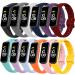 12 Pack Replacement Bands Compatible with Samsung Galaxy Fit 2 SM-R220 for Women Men Classic Waterproof Sport Watch Band Strap Wristband for Galaxy Fit 2 Smart Watch 12 pack, style A