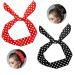 Lusofie Black Red Polka Dot Headband Set - Cute Bow Wire Bandana Headwrap for Women and Girls - Buy Online on SooperMarket.com