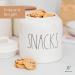 Rae Dunn Ceramic Cookie Jar - Stoneware Treat Canister for Snack Storage in White - Buy Online on SooperMarket.com