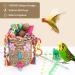 YIXUND Seagrass Foraging Basket Bird Toy with Colorful Crinkly Paper and Wooden Blocks - Ideal for Small & Medium Parrots - DIY Honeycomb Tree Design - Buy Online on SooperMarket.com