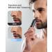 Rechargeable Ear and Nose Hair Trimmer for Men & Women | Professional Eyebrow Trimmer with Digital Display 9000 RPM Motor & Dual-Edge Blades - Efficient Grooming in Grey - Buy Online on SooperMarket.com