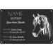 Personalized Horse Shape Stable Bar Sign | 29x19cm Black Glossy Laser Engraved | UV-Resistant & Waterproof | Perfect for Equestrian Decorations - Buy Online on SooperMarket.com