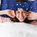 Whaline 4Pcs Body Silk Satin Pillowcase Set with Eye Mask, Scrunchie, and Hair Cap | Starry Dark Blue Sky Theme | Hypoallergenic and Soft Pillow Cover for Hair and Skin - Buy Online on SooperMarket.com