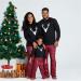 IFFEI Christmas Pyjamas Matching Family Pajamas Set | Xmas Letter Print Tops and Plaid Pants | Women Men Kids Baby Pet | Black/Deer | Kids 4-5 Years - Buy Online on SooperMarket.com