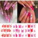 French Tip Nail Art Stickers - 24 Colorful Water Decals for DIY Manicure | Cute Heart & Star Designs for Women & Girls - Buy Online on SooperMarket.com