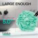 Luxury Bathing Round Loofah for Men & Women - Aqua & Pink | Enhance Your Shower Experience - Buy Online on SooperMarket.com