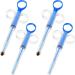 Nuanchu 4 Pieces Cat Pill Shooter Dog Pill Dispenser Pet Piller Popper Pill Gun Pet Tablet Syringe Pusher Soft Tip Pet Medicine Feeder Pill Giver Medical Feeding for Small Animals Blue