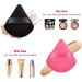 HEYMKGO Velvet Triangle Powder Puffs - 4 Pcs Dual-Use Makeup Puff Set for Setting Powder, Pressed Powder, and Under Eye Application in Black/Rose - Buy Online on SooperMarket.com