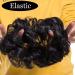 Dark Brown Updo Hairpiece Scrunchie 35g | Ribbon Ponytail Extensions Wavy Curly Messy Bun Chignon | Hair Piece for Stylish Looks - Buy Online on SooperMarket.com