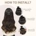 KooKaStyle Dark Brown 20 Inch Long Wavy Clip-in Hair Extensions for Women - 4pcs Thick Hairpiece for Full Head - Buy Online on SooperMarket.com