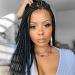 Bilisar Braided Wigs for Black Women Box Braid Wig 30  Knotless Braided Wigs for Black Women Lightweight Cornrow Braids Synthetic Lace Front Wig Natural Black Hand Braided Wigs With Baby Hair synthetic wig(1B) 30 Inch 1...