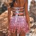 TWINKLEDE Boho Fringe Sequin Tassel Belly Dance Hip Scarf in D Pink - For Women and Girls - Buy Online on SooperMarket.com