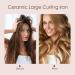 Ten-Tatent 28mm Ceramic Tourmaline Curling Iron | Dual Voltage Curling Wand for Long & Short Hair | Adjustable Heat Settings | White - Buy Online on SooperMarket.com