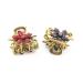 Yeshan Vintage Flower Design Mini Jaw Clips Set - Pack of 12 with Rhinestone and Crystal Detailing - Buy Online on SooperMarket.com