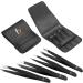Beautylaa Professional Anti-Rust Stainless Steel Tweezers for Men and Women - Precision Sharp Tweezer Set for Eyebrows and Facial Hair with Travel Case - 4 Pack - Buy Online on SooperMarket.com