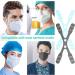 Adjustable Mask Extender Strap - Relieve Ear Pain & Pressure - Anti-Drop Lanyard - Face Mask Holder Hook - Transparent White/Blue/Pink/Black - Buy Online on SooperMarket.com