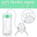 Nuanchu 10 oz Self Feeding Baby Bottle w/ Long Tube Straw | Leak-Proof Baby Feeder Bottle for Imitation Milk Weaning | Mint Green - Buy Online on SooperMarket.com