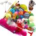 QUOZUO 32 Packs Cat Toys Variety Pack for Kitty Cat Balls with Bells Cat Feather Toy Cat mouse Toys Cat Crinkle Balls Catnip Toys for Indoor Cats Kittens Kitten Toys Assortments