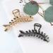 2 Pcs Large Fish Bone Hair Clips - Non-slip Metal Hair Claw Clips in Black and Gold for Thick or Thin Hair - Geometric French Hair Grip Accessories for Women - Buy Online on SooperMarket.com