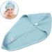 Buy Hair Drying Towel Turban - Waffle Button Wrap for Long Hair | Women's Shower Hair Wrap - Blue - Buy Online on SooperMarket.com