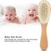 Organic Wooden Baby Hair Comb with Natural Goat Bristles - Gentle Head Massage and Grooming Handle | Ideal Baby Registry Gift - Buy Online on SooperMarket.com