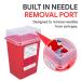 Sharps Container for Home Use and Professional 1 Quart (3-Pack) by Alcedo | Biohazard Needle and Syringe Disposal | Small Portable Container for Travel 1 Quart 3 - Buy Online on SooperMarket.com