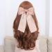 XFYUZR Women Bow Hair Clip Set - Pink & Beige Large Ribbon Hair Accessories for Girls, Prom Styling - 2Pcs - Buy Online on SooperMarket.com
