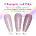 MIZHSE 15ML Quick Dry Holographic Nail Polish Shimmer Glitter Nail Polish Varnish Magic Colour Change Iridescent Nail Lacquer Long Lasting No Need Lamp Cure 002 LSZJY002 - Buy Online on SooperMarket.com