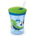 NUK Action Cup Toddler Cup with Chameleon Effect 12+ Months Colour Changing Twist Close Soft Drinking Straw Leak-Proof BPA-Free Crocodile Green 230 ml Green Chameleon Effect
