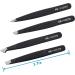 4-Piece Professional Eyebrow Tweezers Set for Precision Hair Removal - Ideal for Women and Men - Splinter, Blackhead, and Ingrown Hair Removal Tool - Buy Online on SooperMarket.com