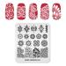 Alexnailart Stainless Steel Nail Stamping Template Manicure Nail Art DIY Decoration FA064