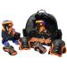 Lenexa Go GRO Adjustable Quad Roller Skate Bundle - Kids Roller Skates - Roller Skates for Kids - Roller Skates for Girls - Roller Skates for Boys - Girls Roller Skates Black, Orange Adjustable Medium (12J to 2)