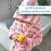 Wolimbo 100% Cotton Baby Bathrobe - Personalized Embroidered Children's Bathrobe with Pink Ringed Bear Design - International Shipping Available - Buy Online on SooperMarket.com