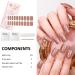 Semi Cured Gel Nail Strips Gel Nail Stickers - 20 Pcs Nail Stickers for Nail Art - Soft Self-Adhesive Gel Nail Wraps Easy Apply & Remove for Salon-Quality Manicure Kit (UV/LED Lamp Required)(BSS-0342) - Buy Online on SooperMarket.com