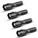 JARDLITE LED Emergency Handheld Flashlight, 4 Pack, Adjustable Focus, Water Resistant with 5 Modes, Best Tactical Torch for Hurricane, Camping, Dog Walking 4pack L1000