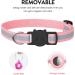 Reflective AirTag Cat Collar with Bell | Waterproof & Breakaway Safety Buckle | Pink - Buy Online on SooperMarket.com